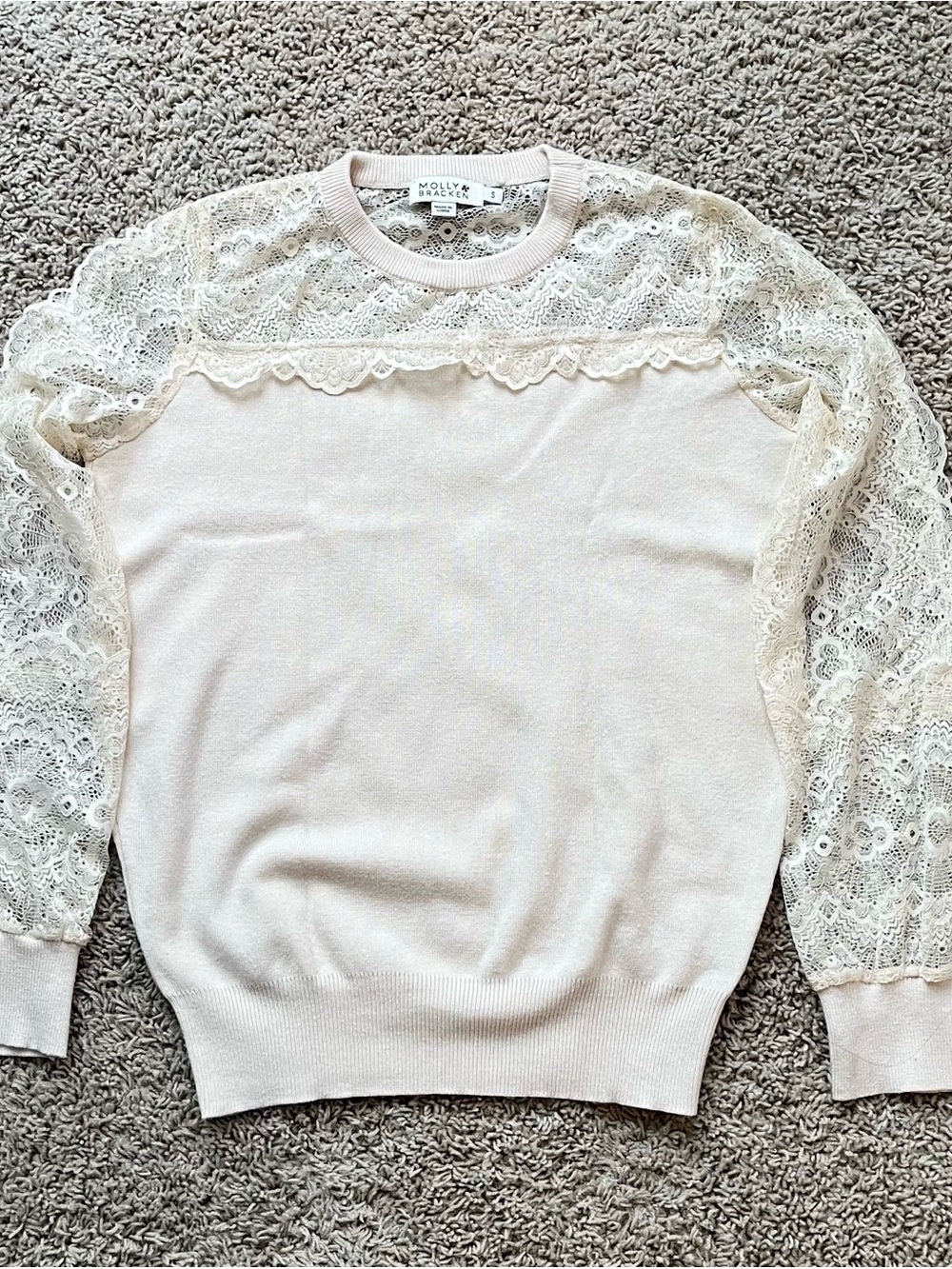 Molly Bracken Knot Pullover with Lace
